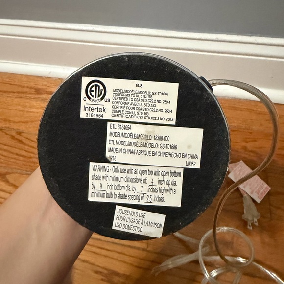 Modern Silver and Clear Glass Accent Lamp - Picture 5 of 6